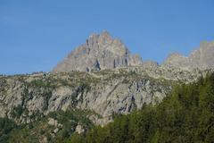 Aiguille de l'Encrenaz mountain in Montroc, Chamonix