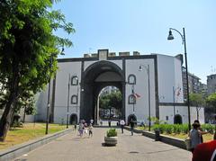 Porta Capuana view from behind in Naples