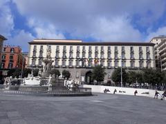 Neptune's Fountain in Piazza Municipio, Naples