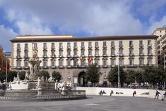 Neptune's Fountain in Piazza Municipio, Naples