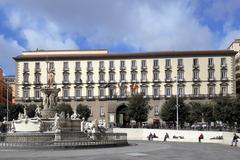 Neptune's Fountain in Piazza Municipio, Naples