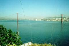 Forte de Almada with 25 de Abril Bridge and River Tejo