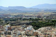 Castillo de San Fernando on Monte Tossal seen from Castillo de Santa Bárbara