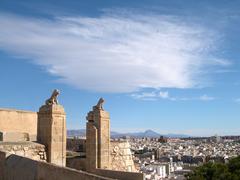 Stone gates of Castell de Sant Ferran