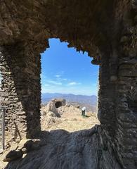 Castell de Verdera ruins atop the Verdera mountain range