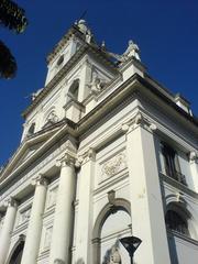 Exterior view of a cathedral under a clear blue sky