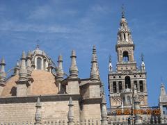 Seville Cathedral and Giralda Bell Tower in the historic center of Seville