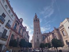 La Giralda view from Cardenal Carlos Amigo street in Seville