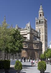 La Giralda view from El Triunfo Place in Seville