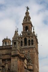 Giralda tower of Seville Cathedral viewed from Plaza de la Inmaculada