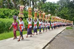 Balinese women performing Mepeed ceremony