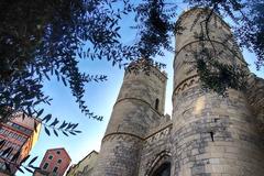 Porta Soprana monument in Genoa, Italy