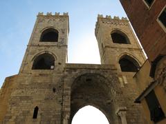 Porta Soprana, a cultural heritage monument in Genoa, Italy