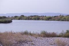 Desembocadura de Millars river meeting the sea