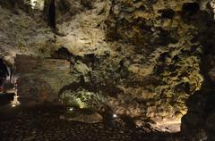 interior of Jamy, a historical site with lighting highlighting its architectural features