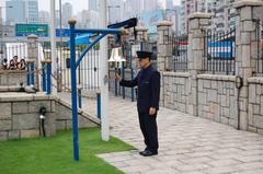 man firing noonday gun