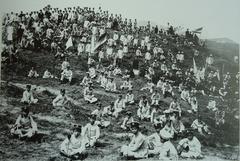 Students planting trees on Pak Wan Mountain, Canton, Kwangtung, 1916