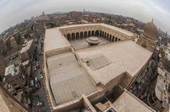 view from Bab Zuweila to Mosque of Sultan al-Muayyad in Cairo, Egypt