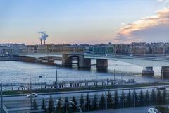 Alexander Nevsky Bridge in Saint Petersburg, Russia