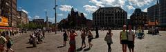 Dam Square in Amsterdam viewed from southeast to southwest