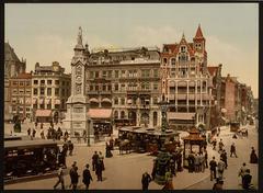 The Cathedral in Amsterdam, Holland, unprocessed photochrom print