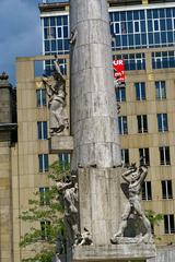 Amsterdam Dam Square with view on National Monument by John Rädecker