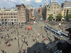 Dam Square towards Amsterdam Central Station