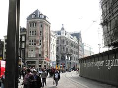 Amsterdam cityscape with canals and historic buildings