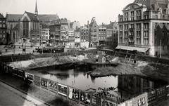 Vacant land opposite the Royal Palace of Amsterdam, April Fool's prank, 1923