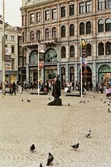 Living Batman statue on Dam Square, Amsterdam