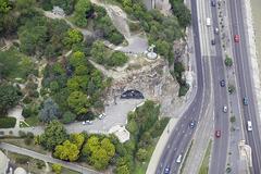 Aerial view of the Sziklakápolna (Rock Chapel)