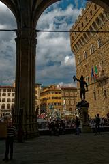 Loggia dei Lanzi and statues in Piazza della Signoria, Florence