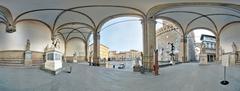 Loggia dei Lanzi panoramic view