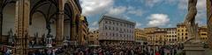 Piazza della Signoria in Florence viewed from WSW to North