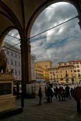 Loggia dei Lanzi in Piazza della Signoria, Florence, April 2010