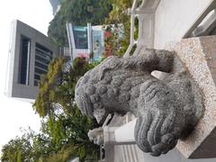 Chinese stone lion on Victoria Peak in Hong Kong