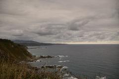 panoramic view of Asturias coastline from Mirador del Espíritu Santo to Cabo de Vidio