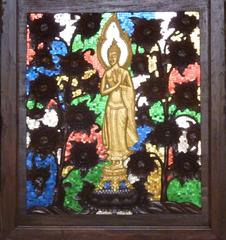 Buddha statue with unusual Mudra at Wat Lok Molee in Chiang Mai