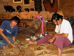 Handicrafts in Chiang Mai at Wat Lok Mori temple