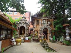 Shrines at Wat Lok Moli in Chiang Mai