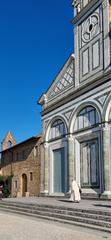 Facade of Basilica di San Miniato al Monte in Florence