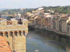 Panoramic view of River Arno from the terrace of Hotel Antica Torre Tornabuoni