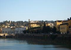 Arno River with San Miniato al Monte in the background, Florence