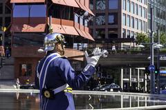 guard changing ceremony at Sergels torg in Stockholm