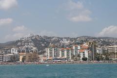 Panoramic view of Peniscola in Castellón, Spain