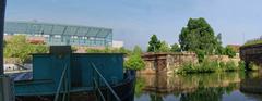 panoramic view of Strasbourg from Musée d'Art Moderne to Fosse du Faux-Rempart