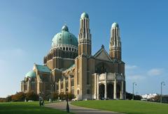 Basilica of the Sacred Heart, Belgium with da Vinci expo banners