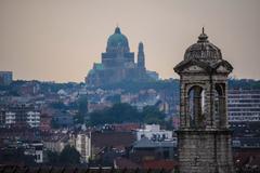 Basilica del Sagrado Corazón in Brussels from rooftop