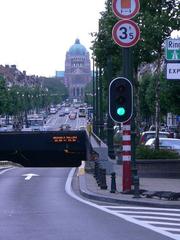 Boulevard Léopold II in Brussels on a cloudy day