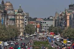 Václavské náměstí in Prague on August 16, 2018